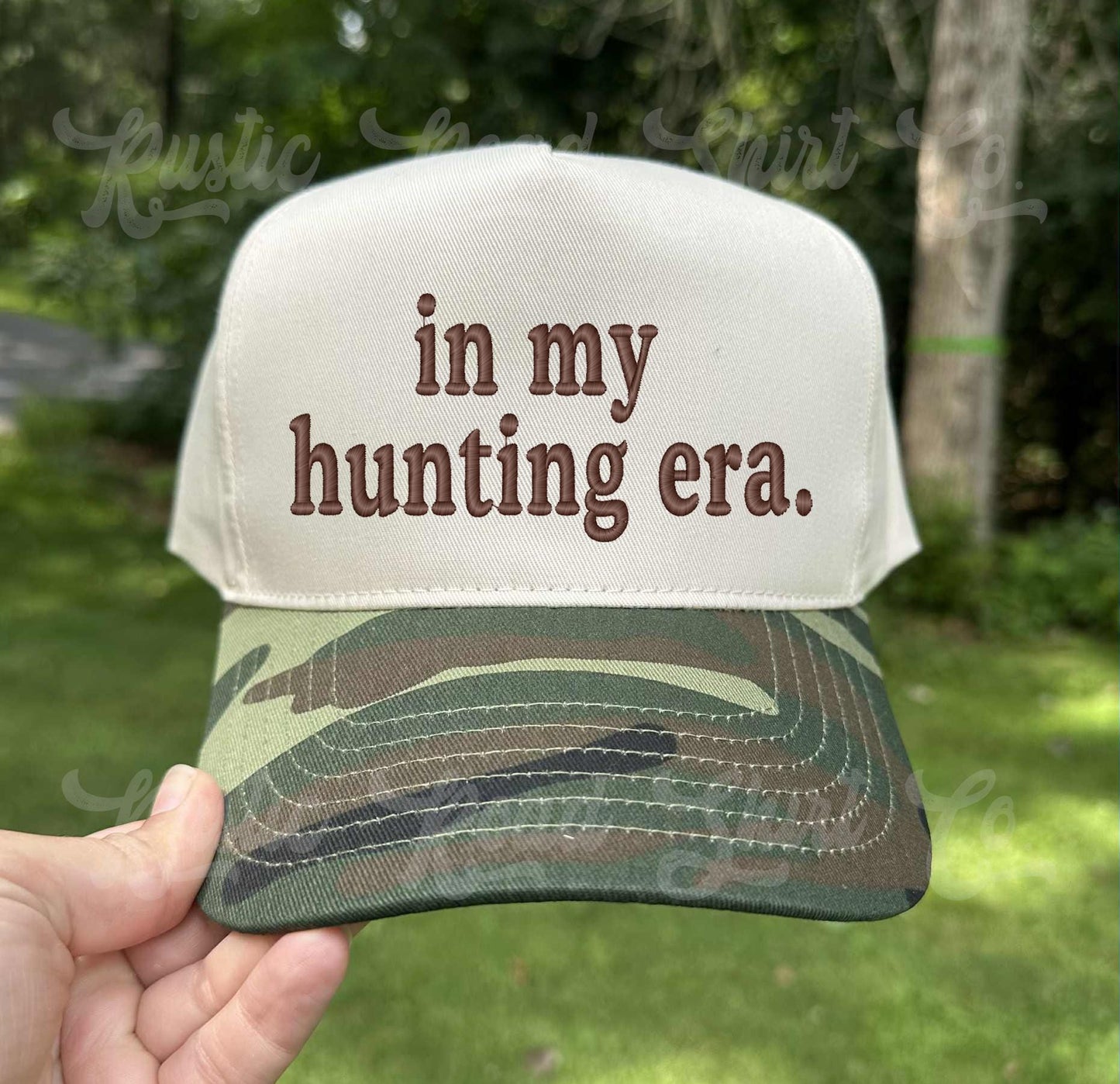 In My Hunting Era Hat, Embroidered Hunting Hat, Canvas Hat, Camo Embroidered Hat, Funny Hunting Hat
