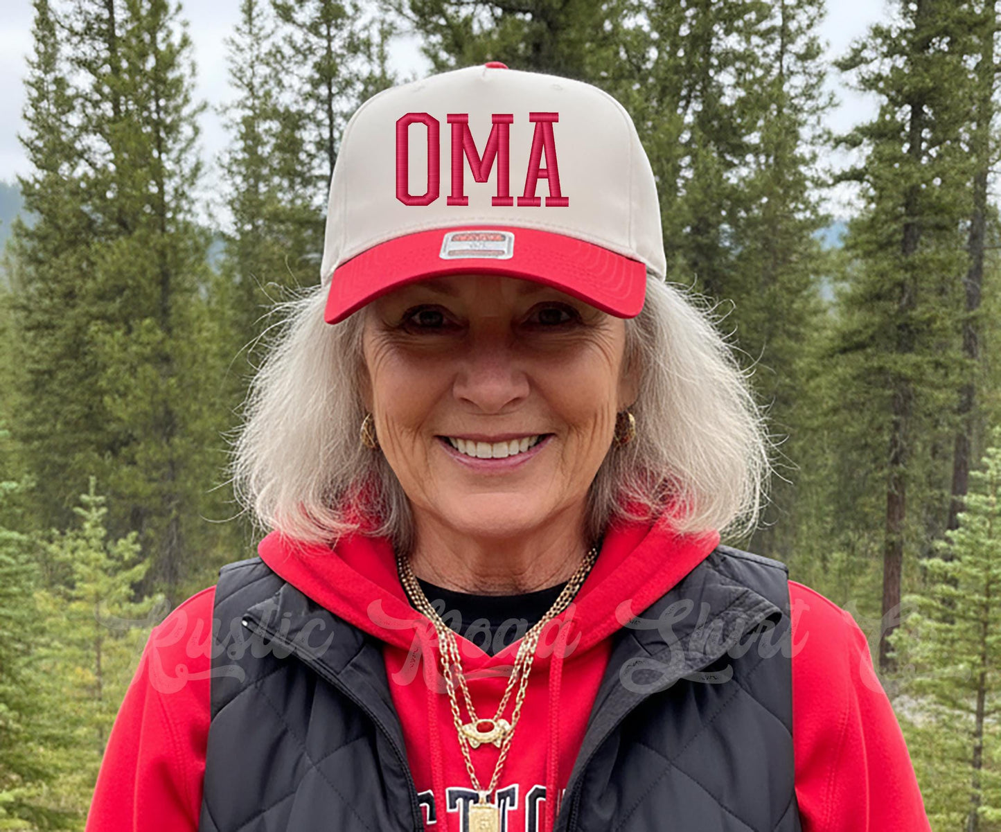 Oma Embroidered Hat, Oma Gift, Grandparents Gift, Puff Print Trucker Hat, Embroidered Team Hat, Custom Trucker Hat