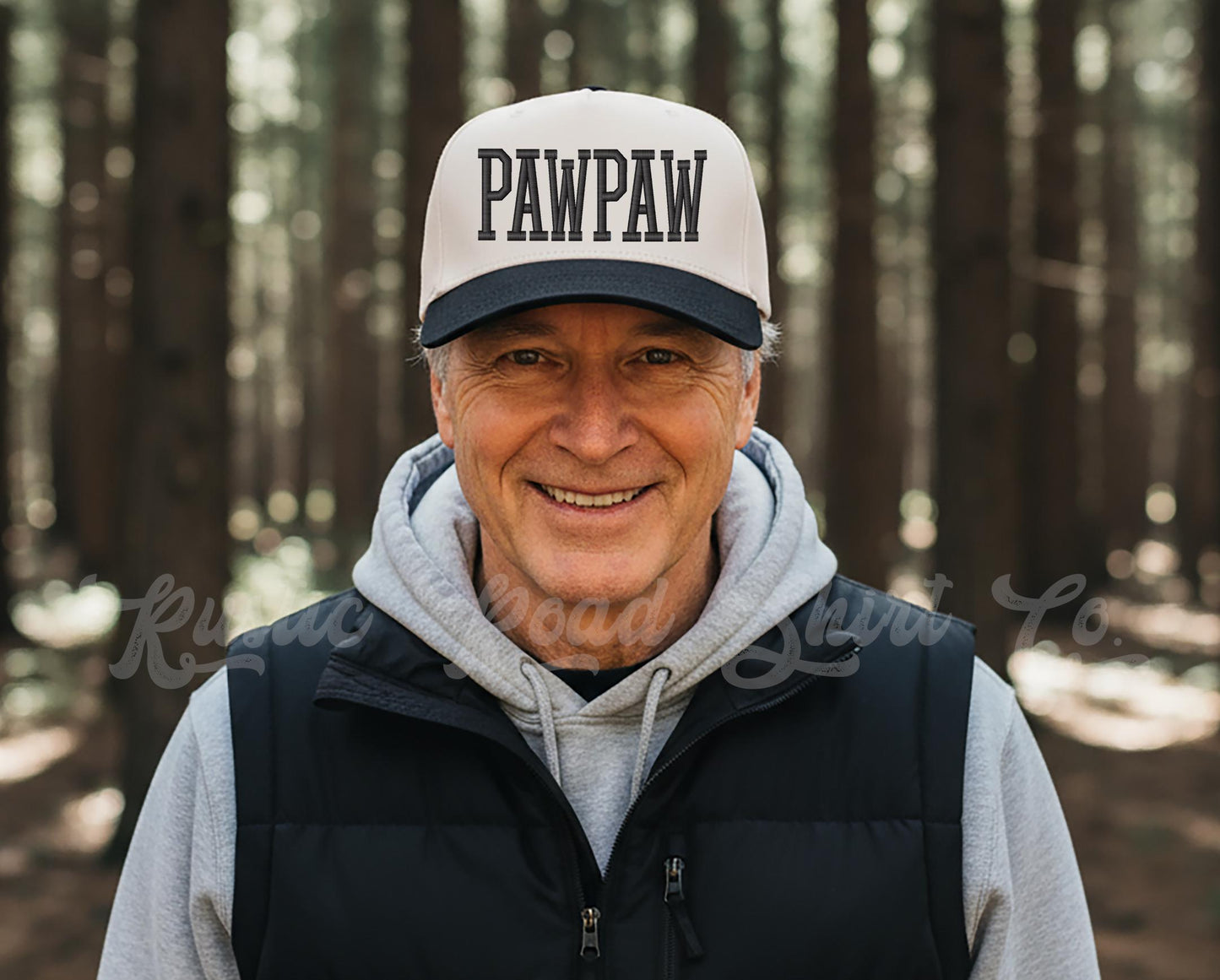 Grandpa Embroidered Hat, Grandpa Gift, Grandparents Gift, Puff Print Trucker Hat, Embroidered Team Hat, Custom Trucker Hat
