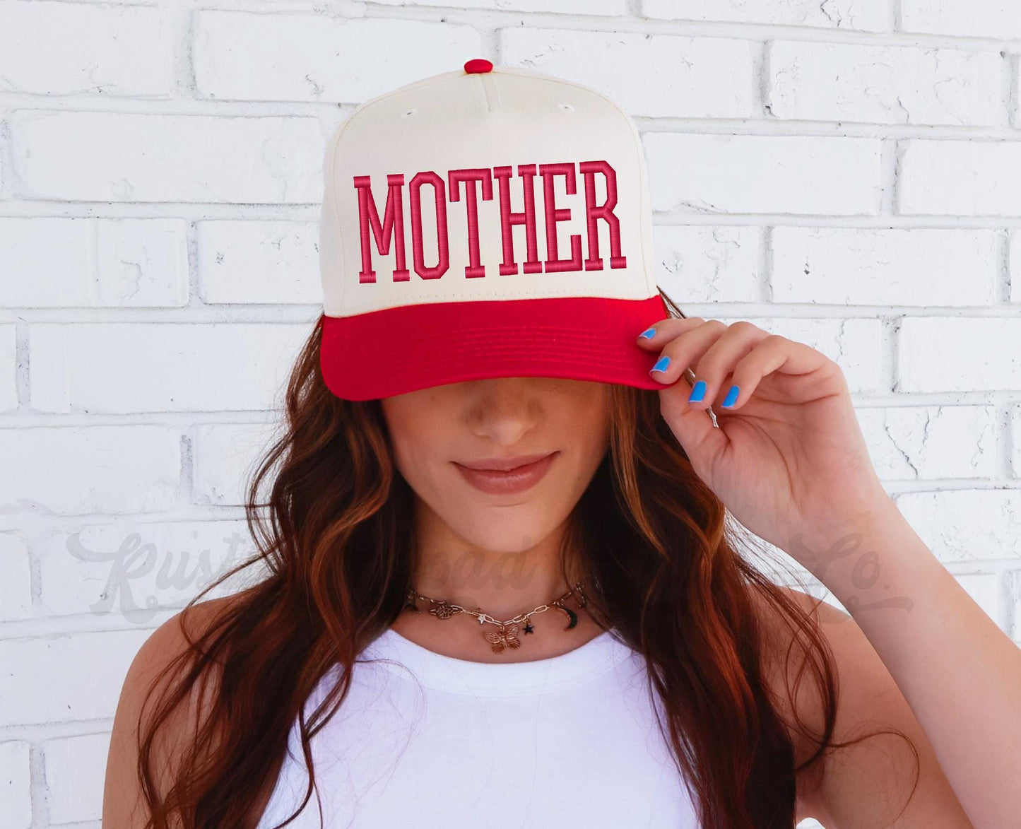 Mother Embroidered Hat, Mother's Day Gift, Mom Gift, Puff Print Trucker Hat, Personalized Hat, Custom Trucker Hat