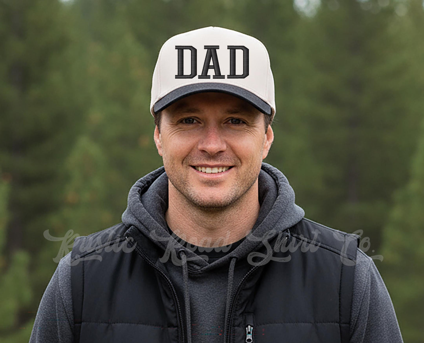 Dad Embroidered Hat, Father's Day Gift, Dad Gift, Puff Print Trucker Hat, Personalized Hat, Custom Trucker Hat