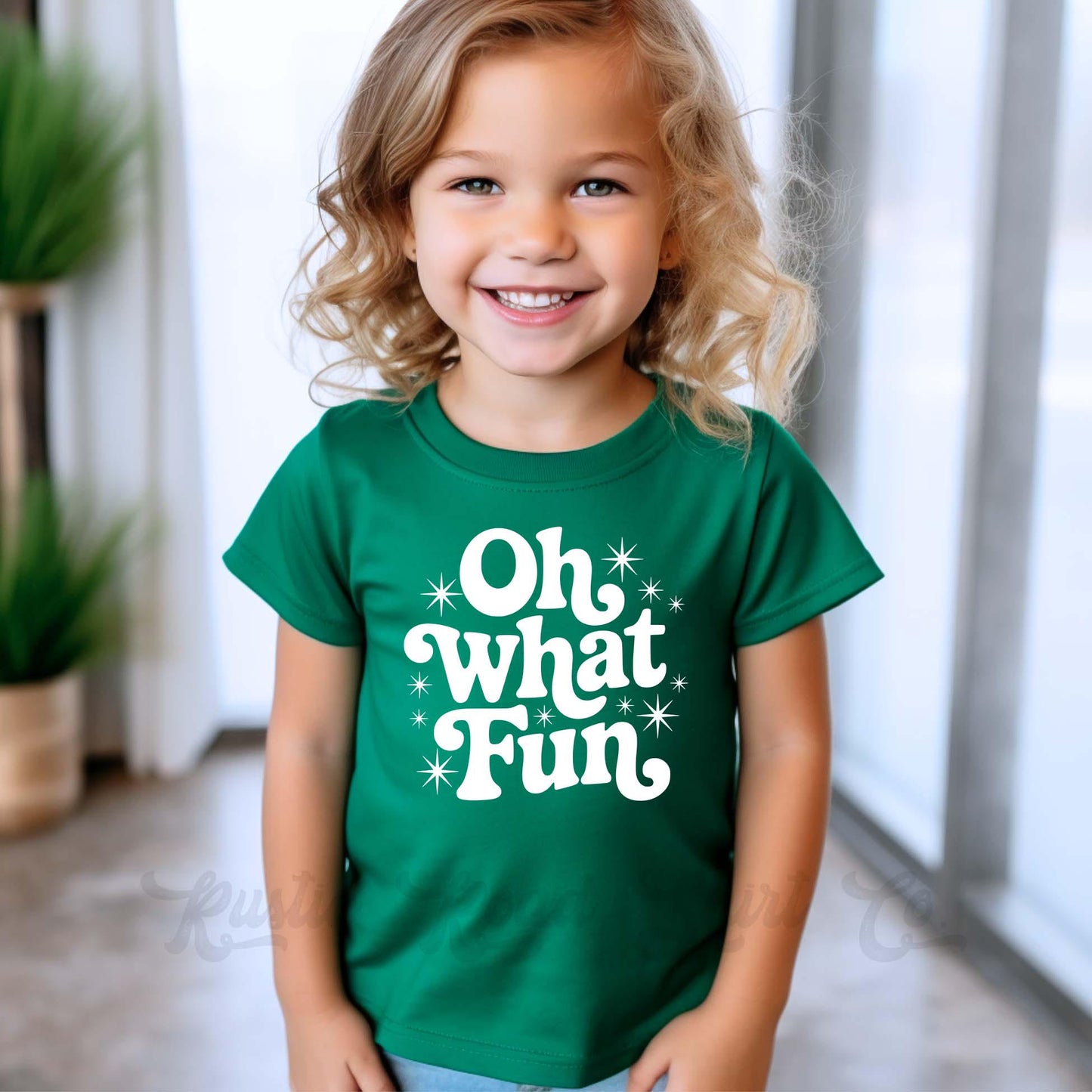 Oh What Fun Shirt, Girls Christmas Shirt, Toddler Girl Christmas Shirt, Matching Girls Shirts