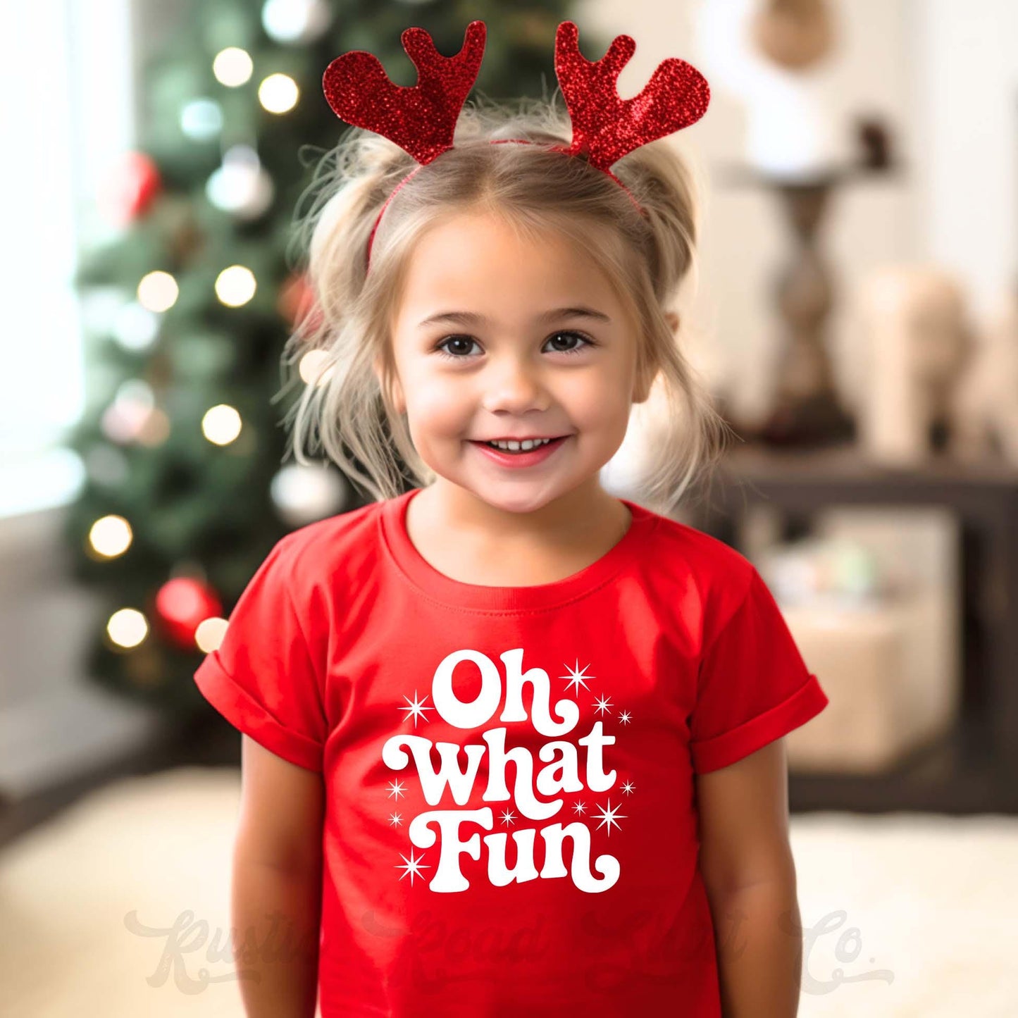 Oh What Fun Shirt, Girls Christmas Shirt, Toddler Girl Christmas Shirt, Matching Girls Shirts