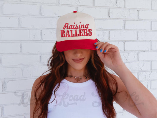 Raising Ballers Embroidered Trucker Hat, Basketball Hat, Baseball Mom Hat