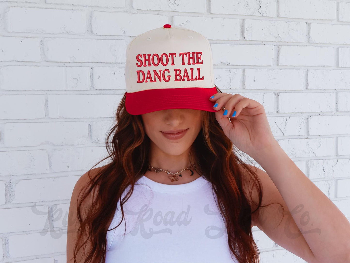 Shoot the Dang Ball Embroidered Trucker Hat, Basketball Hat, Basketball Mom Hat