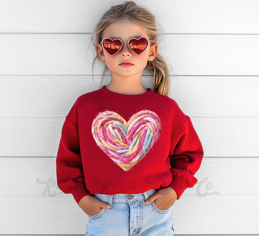 Girls Valentines Sweatshirt, Heart Valentine Shirt, Kids Valentines Day Shirt, Funny Valentines Day Shirt