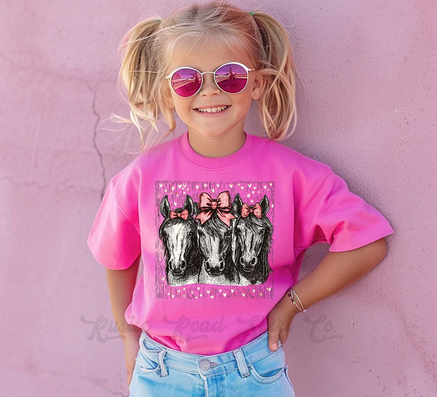 Girls Horse Valentine Day Shirt, Western Valentines Shirt, Kids Valentines Outfit, XOXO Shirt, Toddler Valentine Shirt