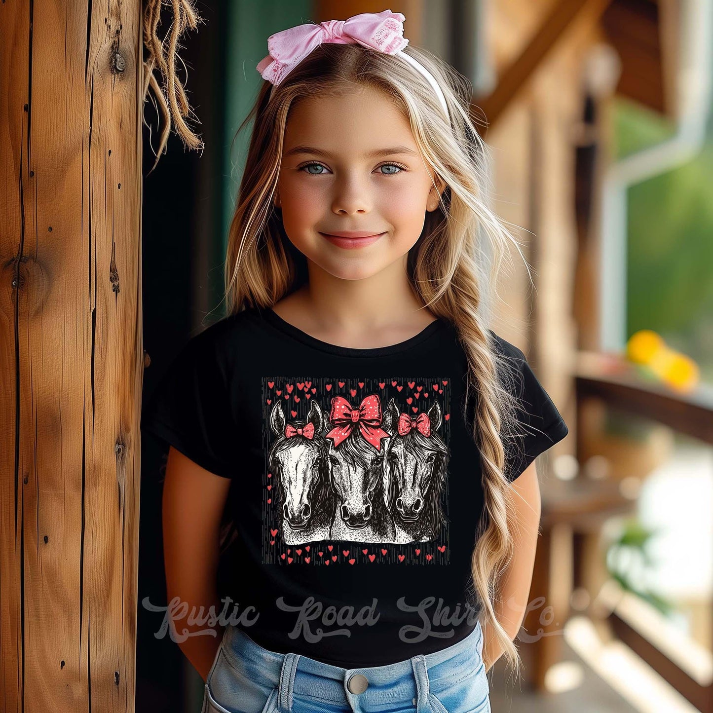 Girls Horse Valentine Day Shirt, Western Valentines Shirt, Kids Valentines Outfit, XOXO Shirt, Toddler Valentine Shirt