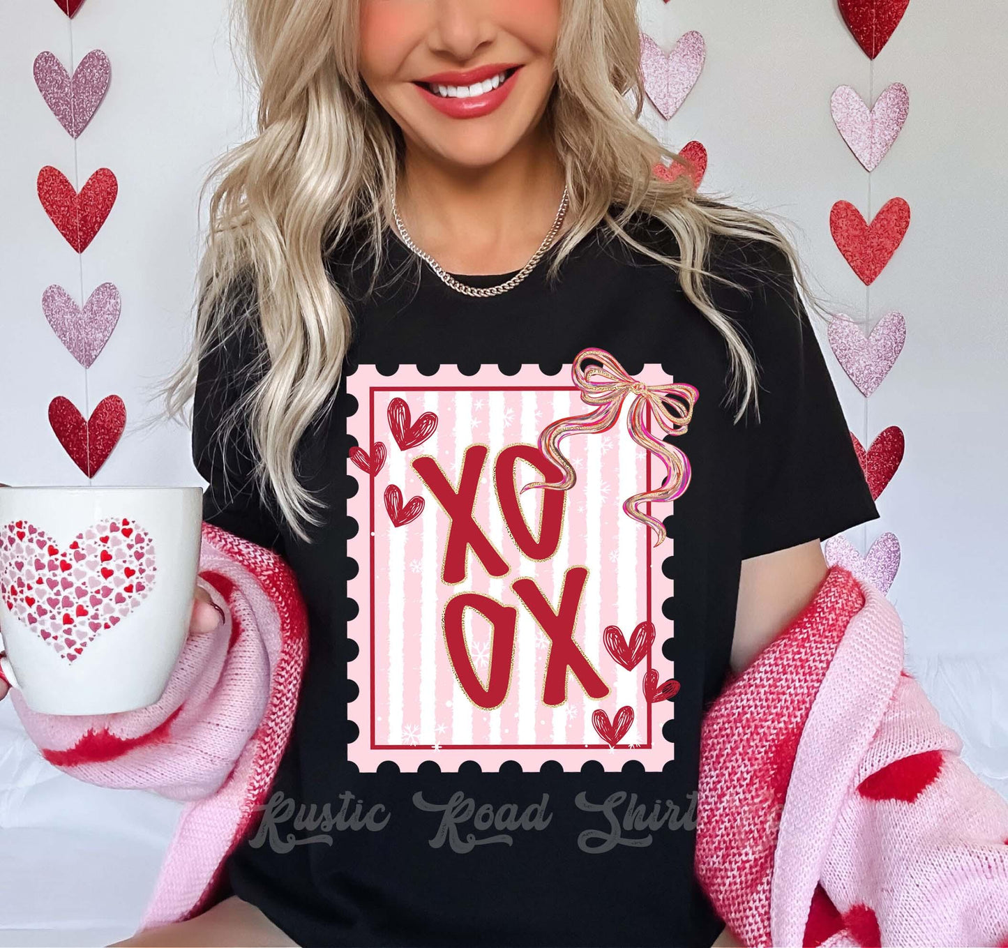 Xoxo Valentines Shirt, Post Card Valentine Shirt, Teacher Valentine Shirt, Girls Valentine Shirt