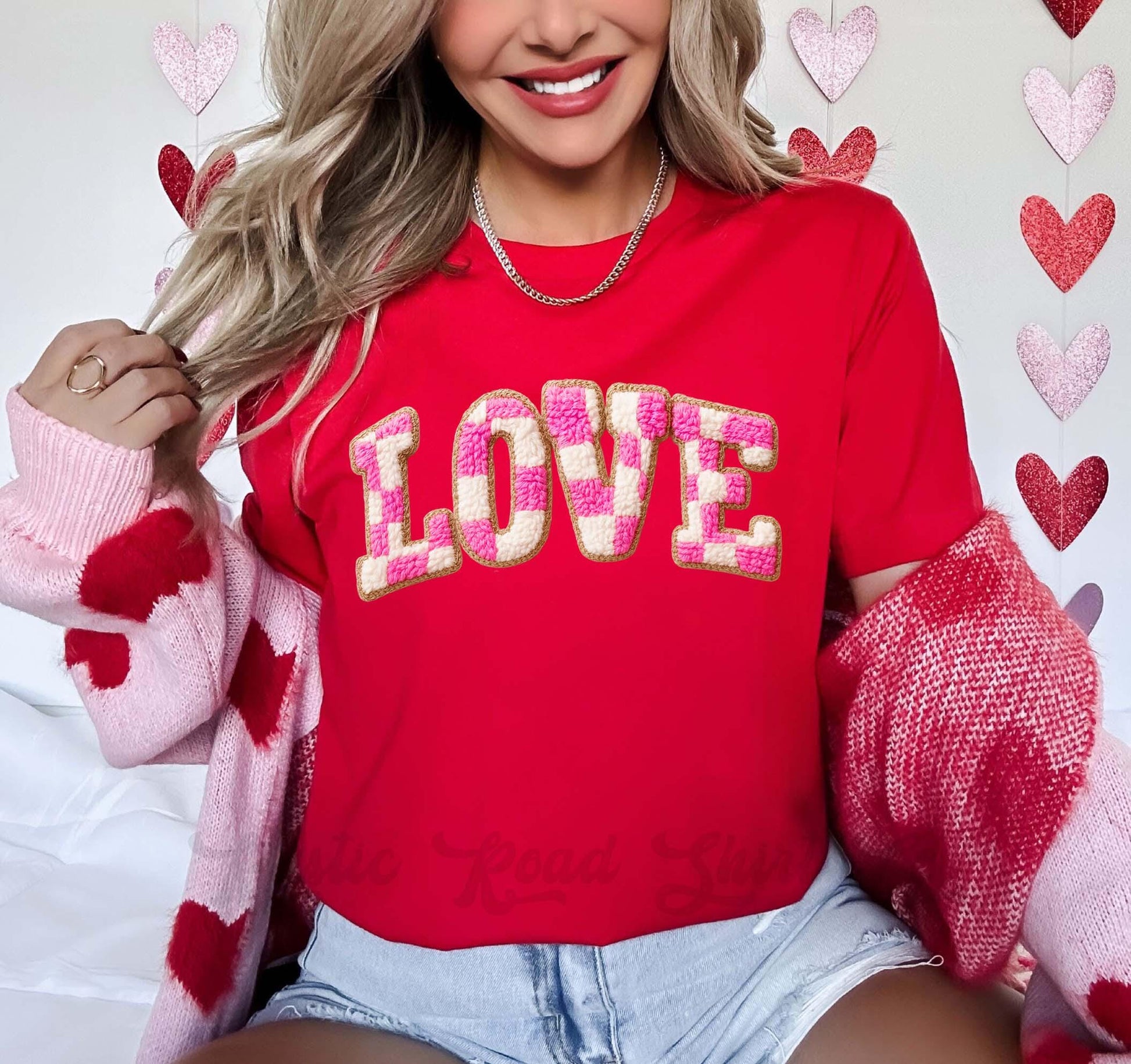 Love Valentines Shirt, Faux Knit Valentine Shirt, Teacher Valentine Shirt, Girls Valentine Shirt