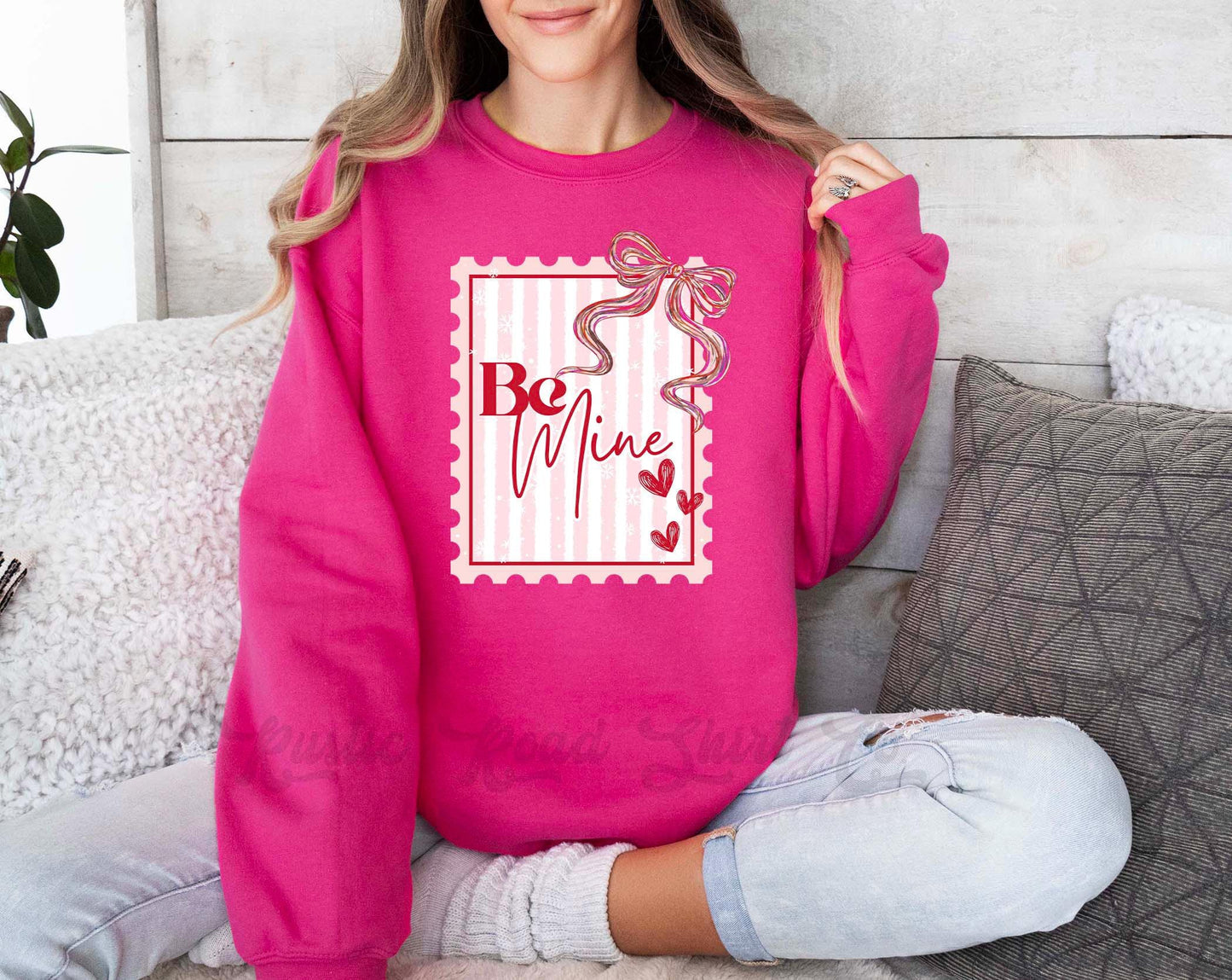 Be Mine Valentines Sweatshirt, Women's Valentines Sweatshirt, Valentines Crewneck, Teacher Valentines Gift
