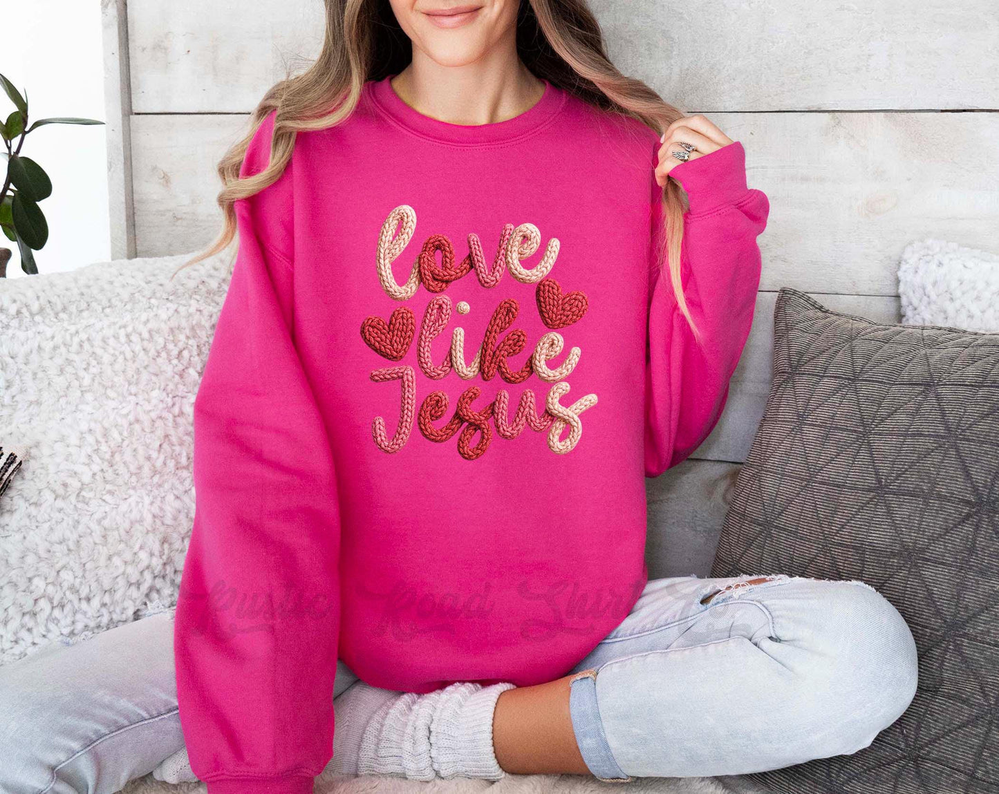 Love Like Jesus Sweatshirt, Womens Valentines Sweatshirt, Valentines Crewneck, Teacher Valentines Gift