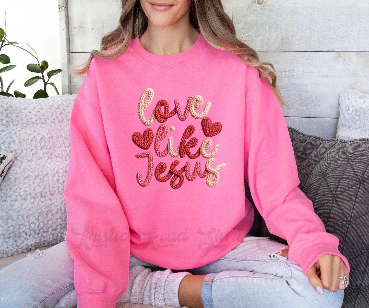 Love Like Jesus Sweatshirt, Womens Valentines Sweatshirt, Valentines Crewneck, Teacher Valentines Gift