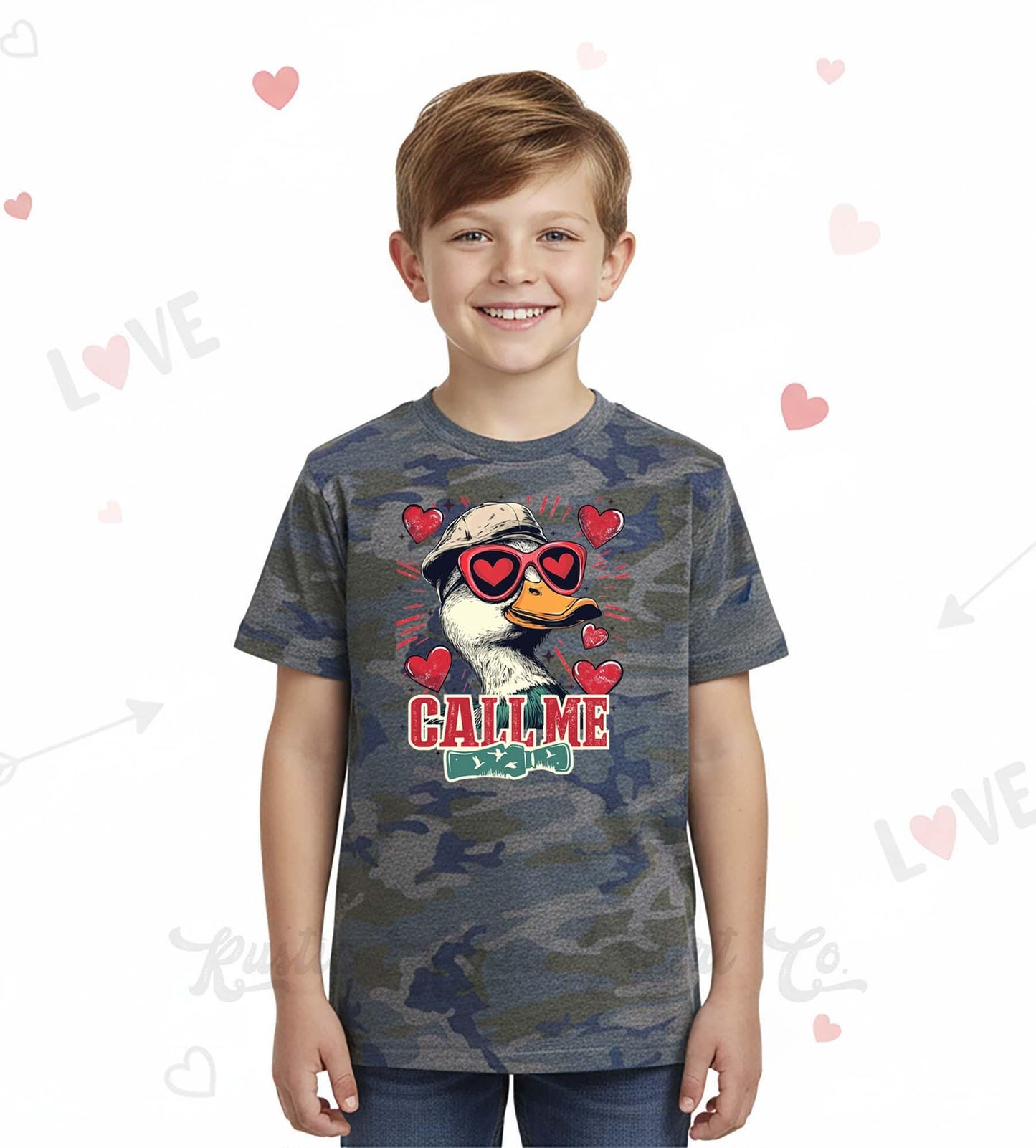 Boys Valentine's Day Shirt, Hunting Toddler Valentine Day Tee, First Valentine's Day Shirt