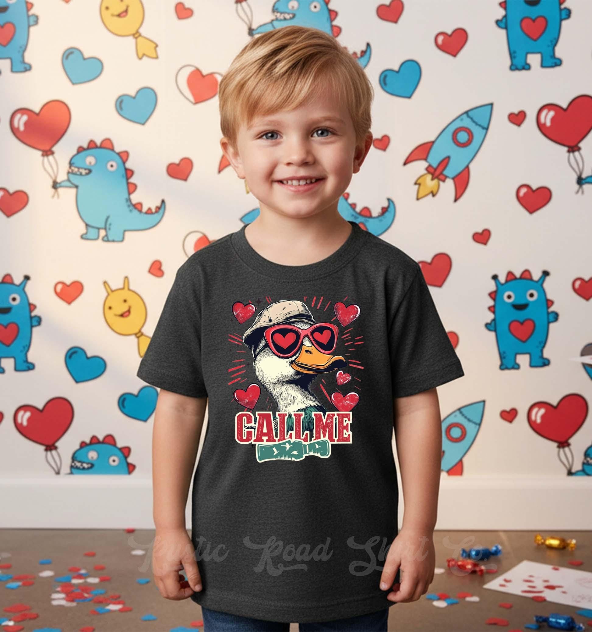 Boys Valentine's Day Shirt, Hunting Toddler Valentine Day Tee, First Valentine's Day Shirt