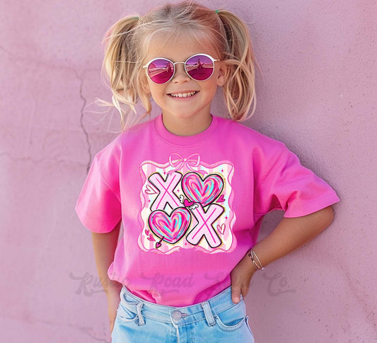 Girls Valentines Shirt, Xoxo Valentines Shirt, Toddler Valentine Shirt, Kids Valentines Shirt