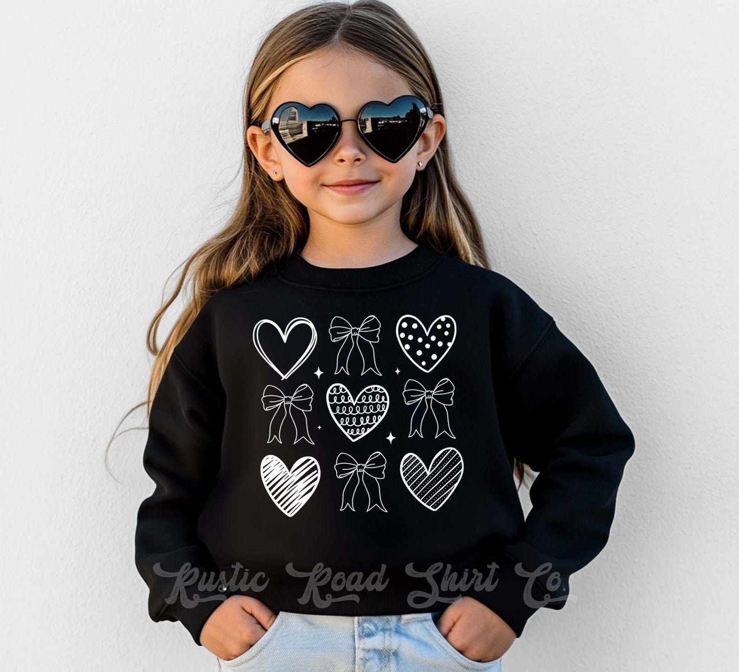 Heart Sweatshirt, Girls Valentines Sweatshirt, Kids Valentines Day Shirt, Funny Valentines Day Shirt