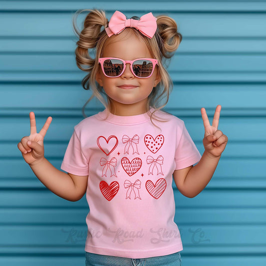 Girls Valentines Shirt, Heart Valentines Shirt, Toddler Valentine Shirt, Kids Valentines Shirt