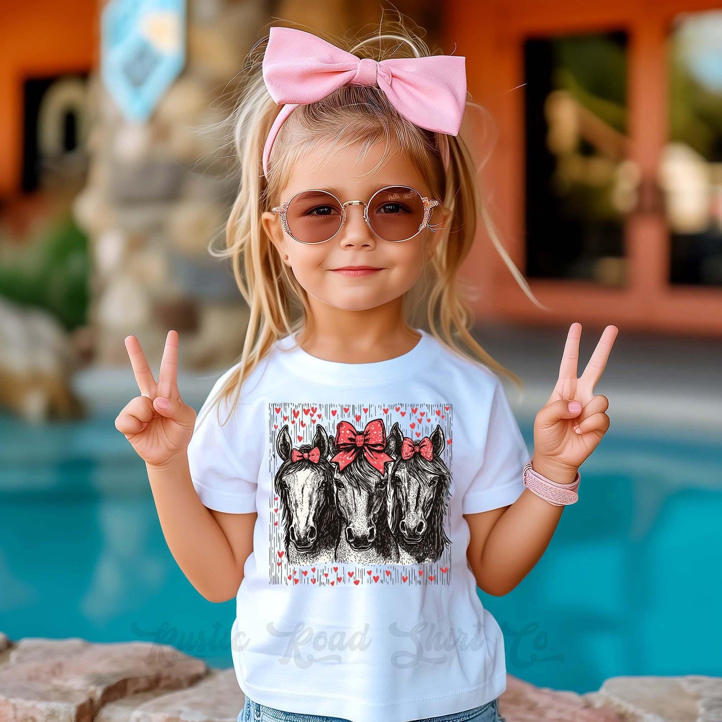 Girls Horse Valentine Day Shirt, Western Valentines Shirt, Kids Valentines Outfit, XOXO Shirt, Toddler Valentine Shirt