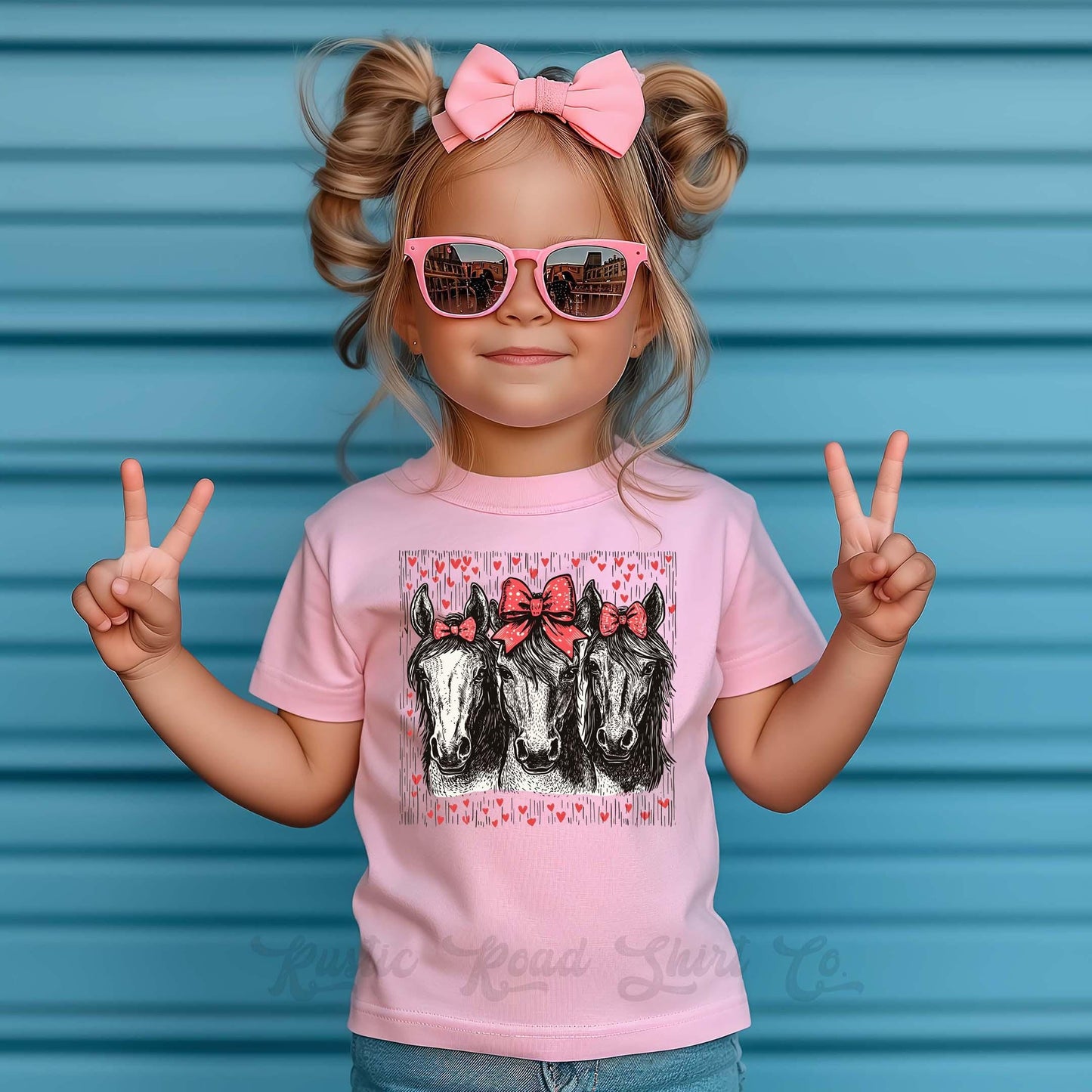 Girls Horse Valentine Day Shirt, Western Valentines Shirt, Kids Valentines Outfit, XOXO Shirt, Toddler Valentine Shirt