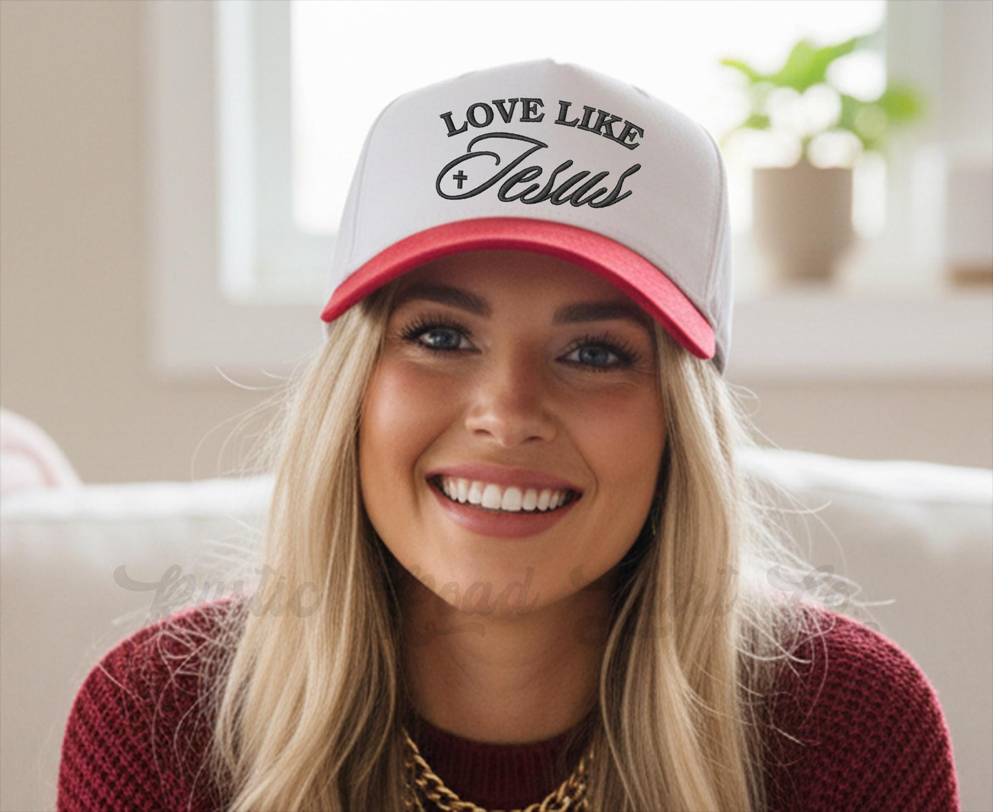 Lover Trucker Hat, Valentines Day Hat, Puff Embroidered Hat