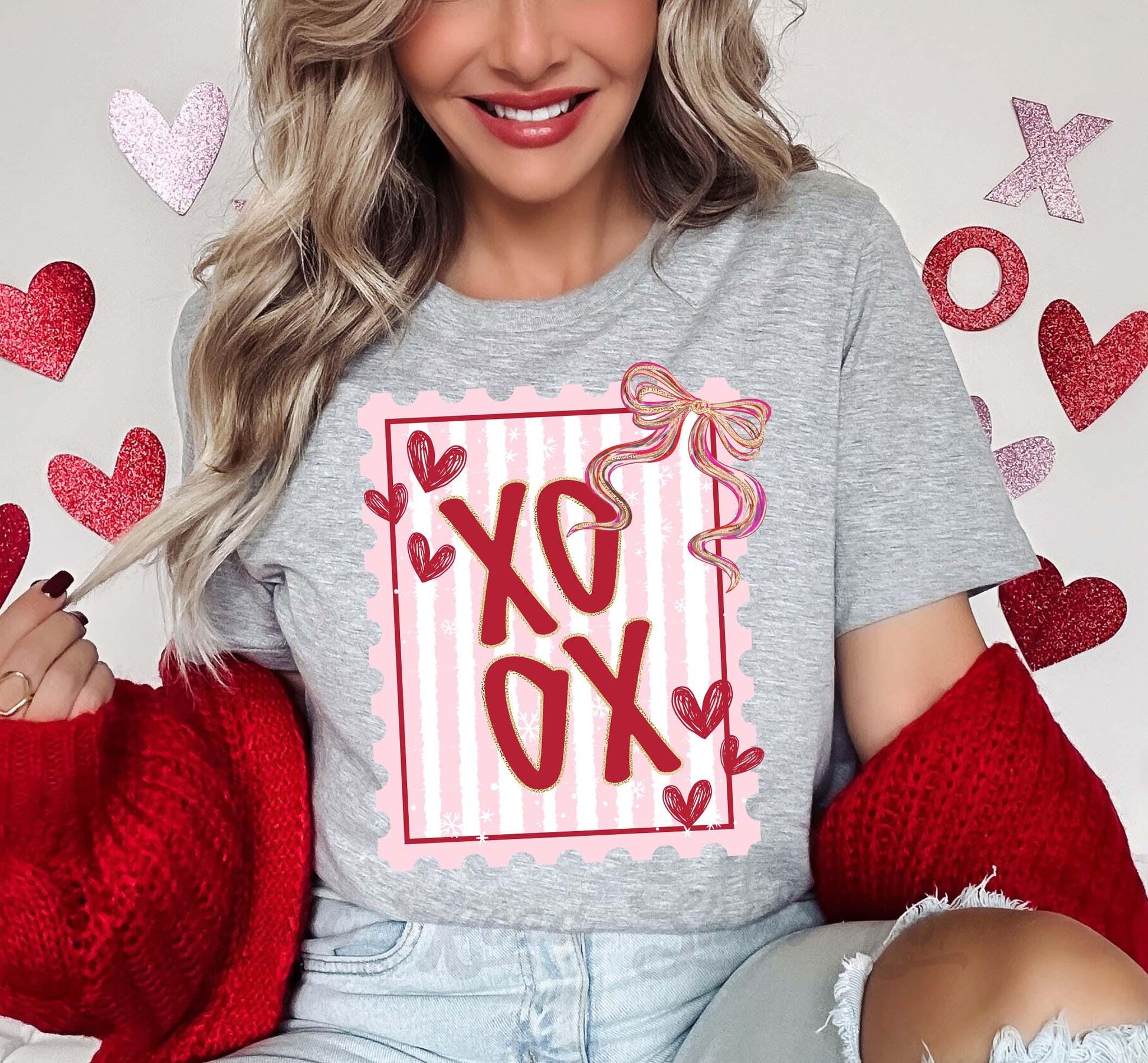 Xoxo Valentines Shirt, Post Card Valentine Shirt, Teacher Valentine Shirt, Girls Valentine Shirt