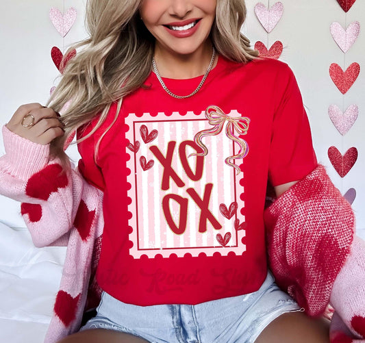 Xoxo Valentines Shirt, Post Card Valentine Shirt, Teacher Valentine Shirt, Girls Valentine Shirt