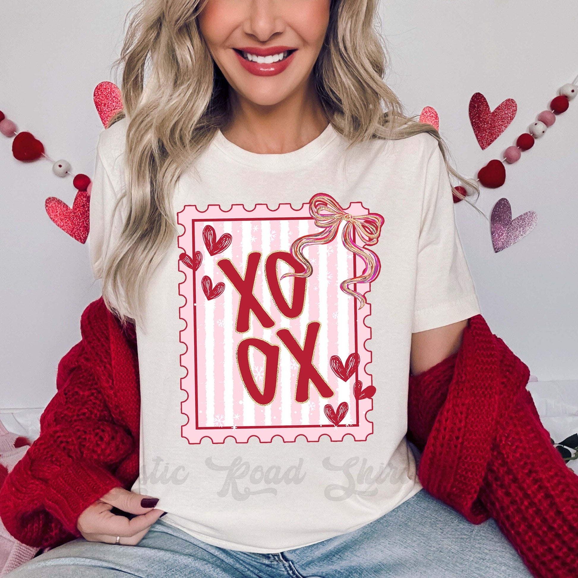Xoxo Valentines Shirt, Post Card Valentine Shirt, Teacher Valentine Shirt, Girls Valentine Shirt