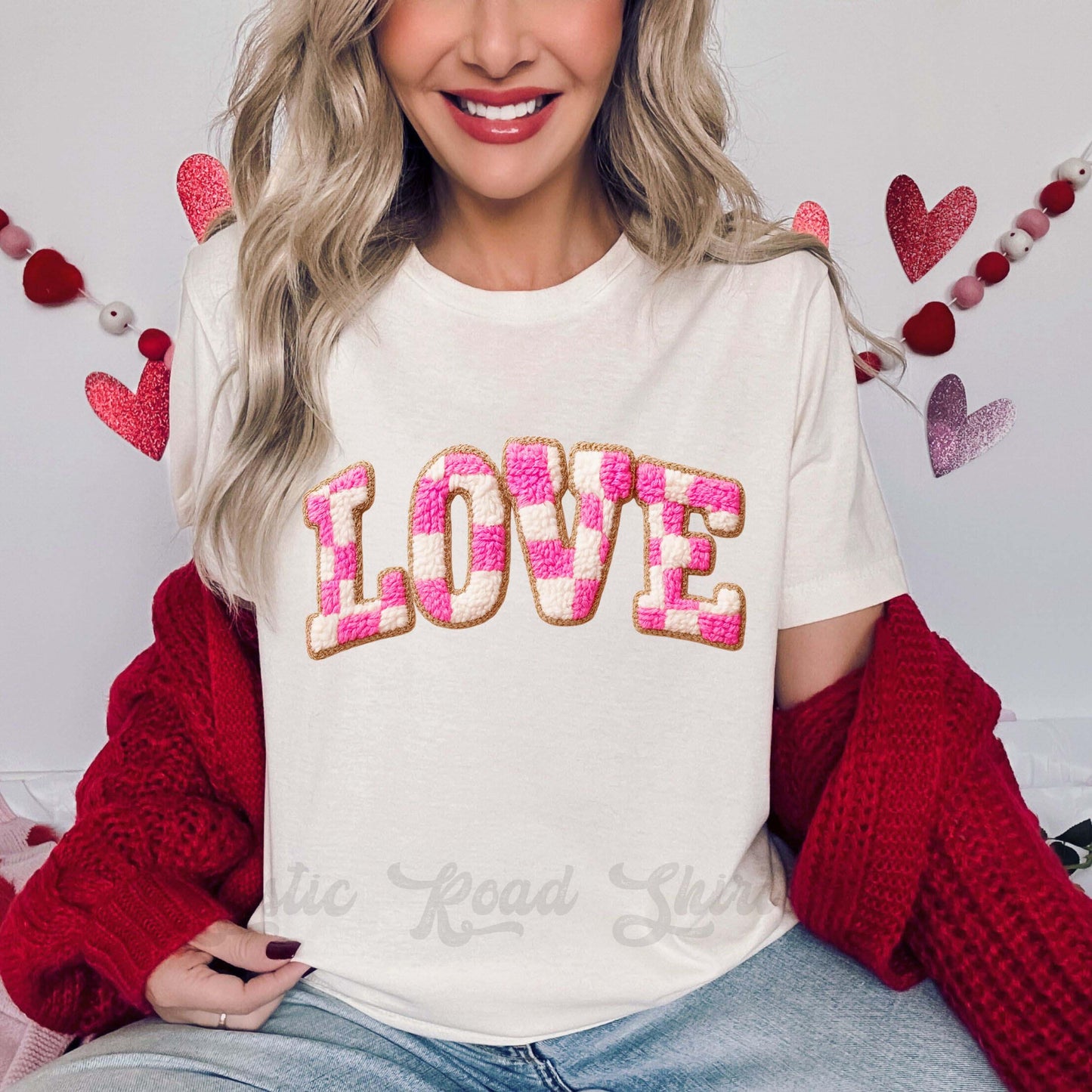 Love Valentines Shirt, Faux Knit Valentine Shirt, Teacher Valentine Shirt, Girls Valentine Shirt