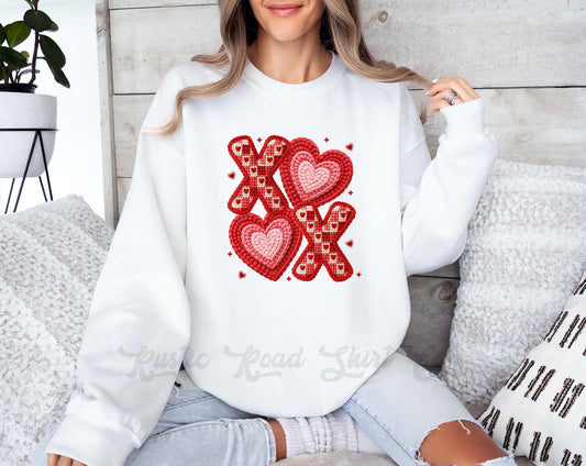 XOXO Sweatshirt, Women's Valentines Sweatshirt, Valentines Crewneck, Teacher Valentines Gift