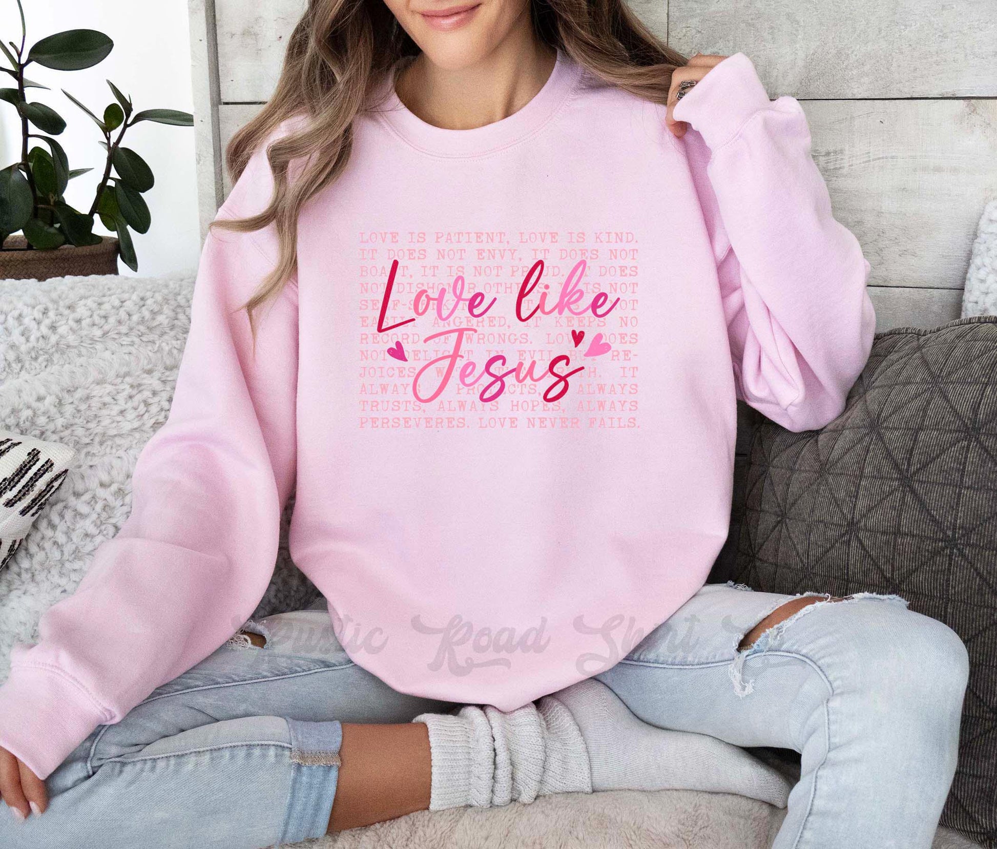 Love Like Jesus Sweatshirt, Women's Valentines Sweatshirt, Valentines Crewneck, Teacher Valentines Gift