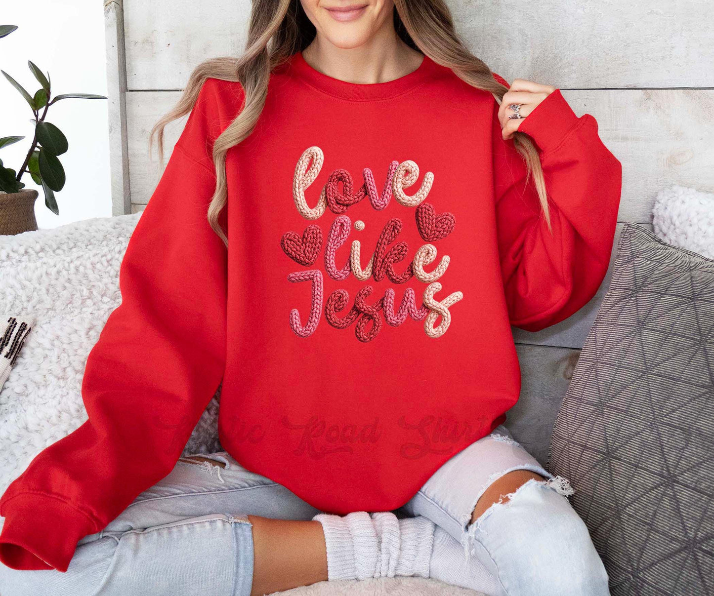 Love Like Jesus Sweatshirt, Womens Valentines Sweatshirt, Valentines Crewneck, Teacher Valentines Gift