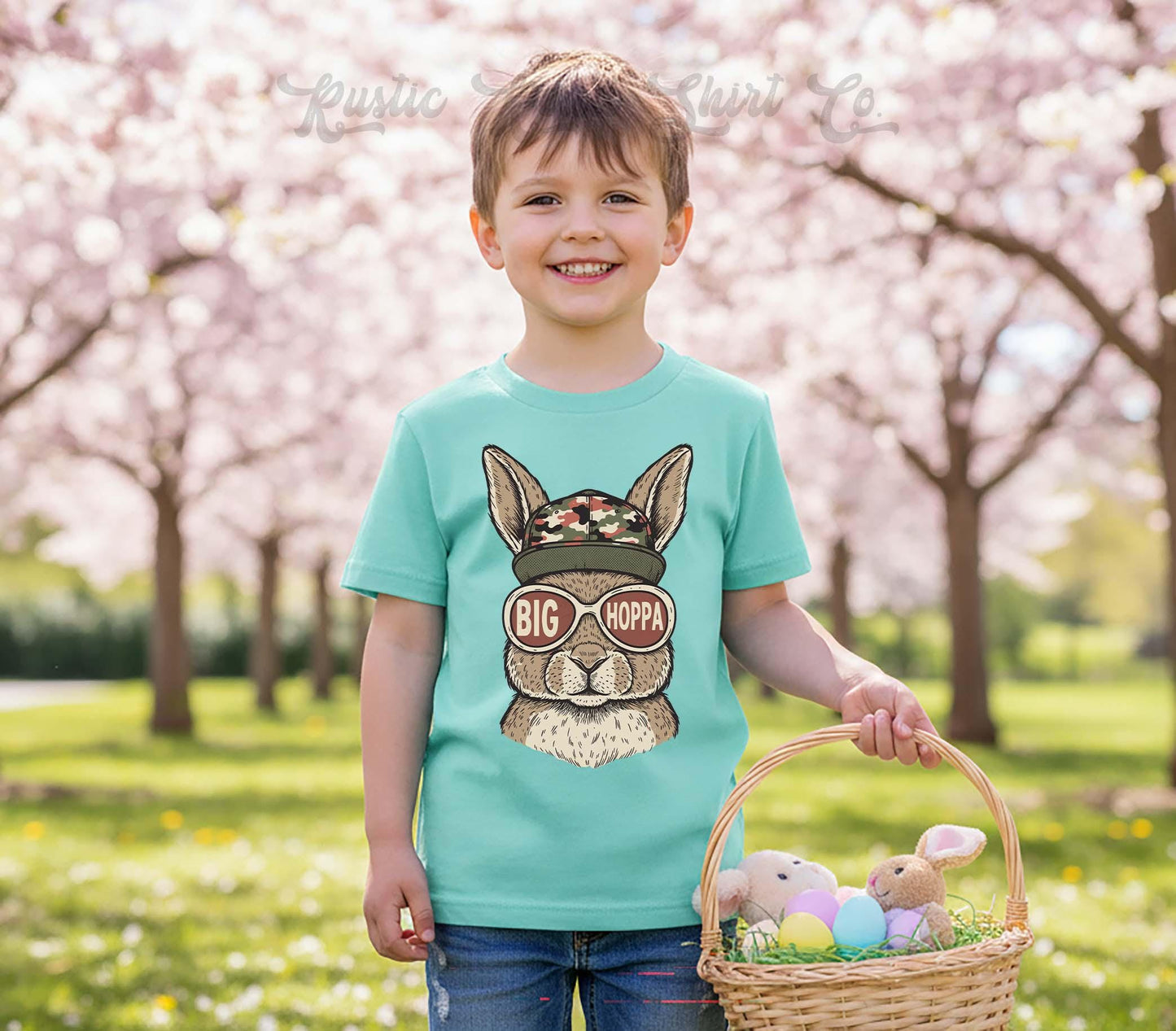 Boys Easter Shirt, Big Hoppa Camo Shirt, Toddler Easter Outfit, Easter Basket Gift
