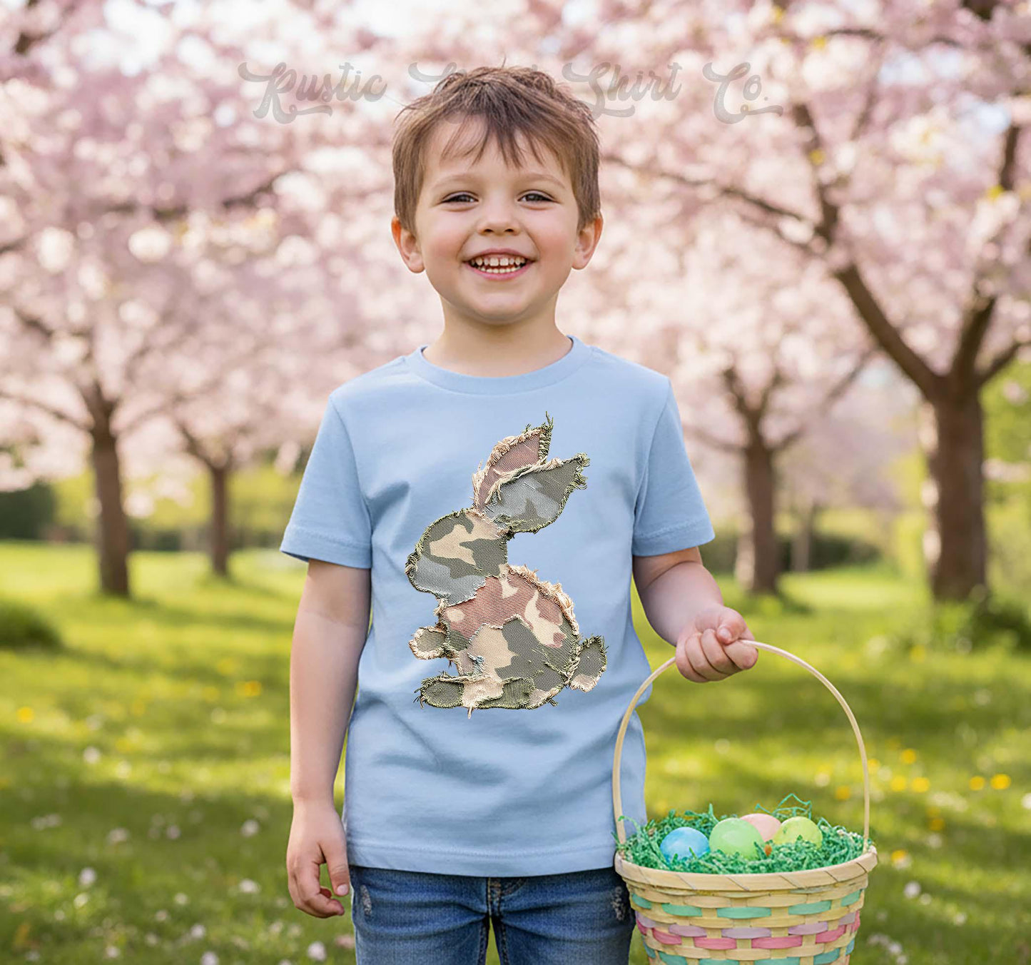 Boys Camo Easter Shirt, Camo Bunny Shirt, Toddler Easter Outfit, Easter Basket Gift