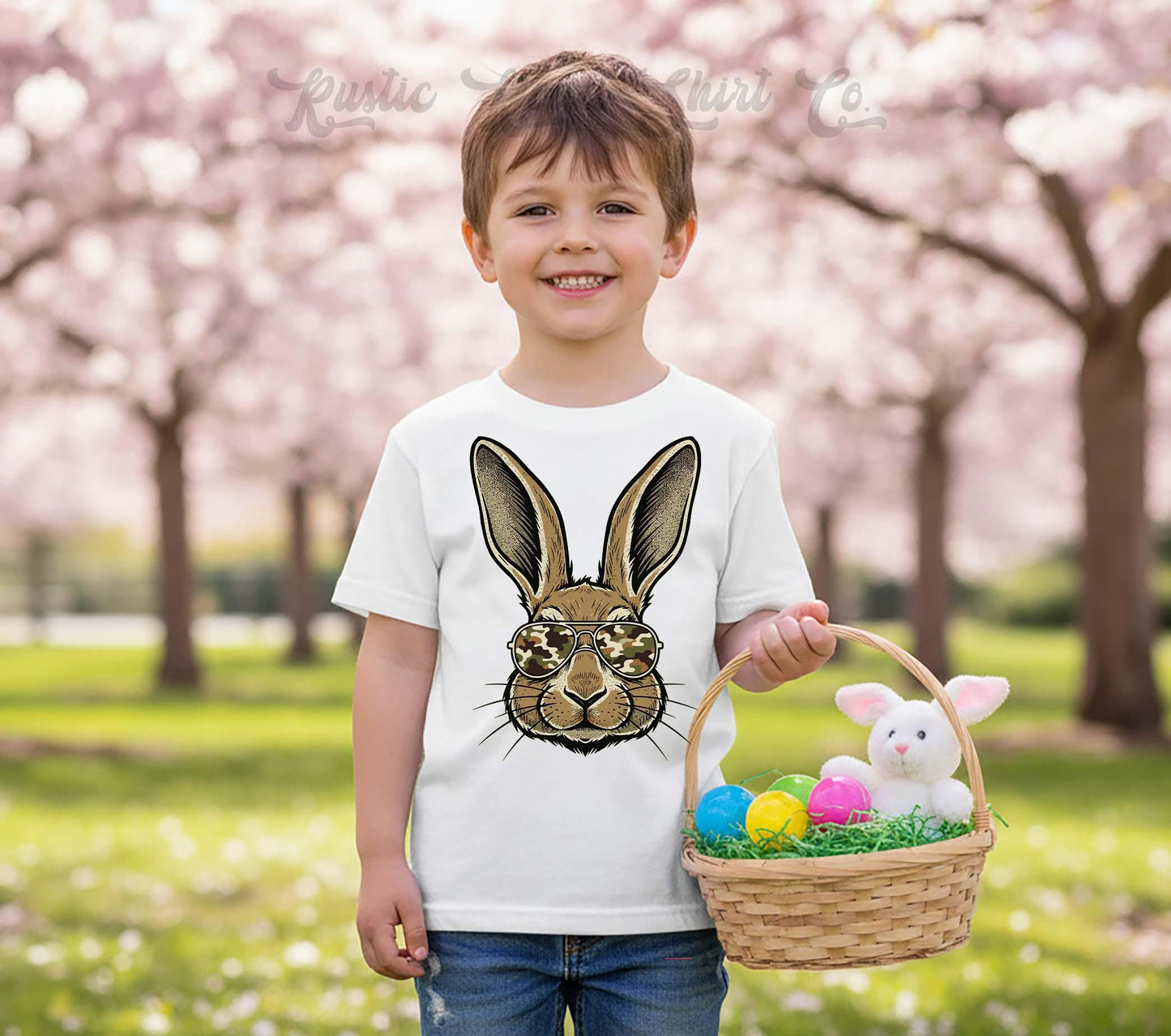 Boys Easter Shirt, Camo Bunny Easter Shirt, Toddler Easter Outfit, Easter Basket Gift
