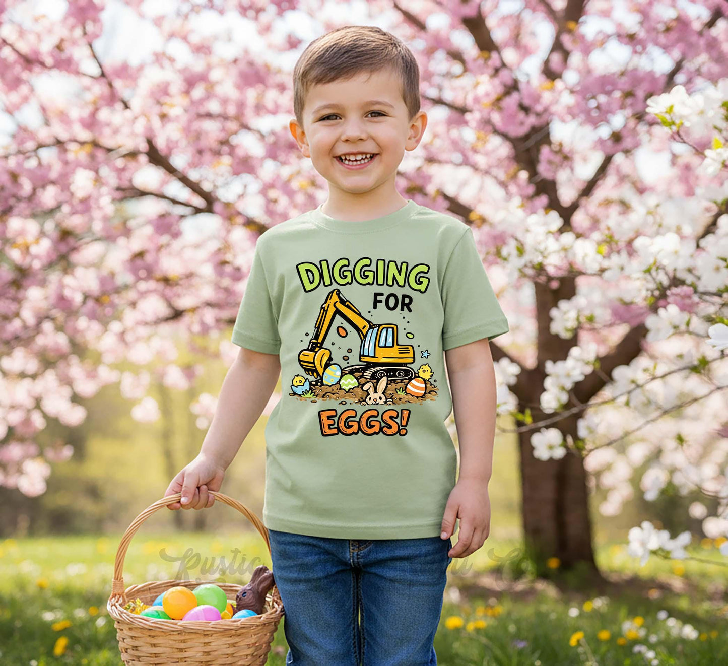 Diggin for Eggs Easter Shirt, Boys Easter T-shirt, Toddler Easter Outfit, Easter Basket Gift