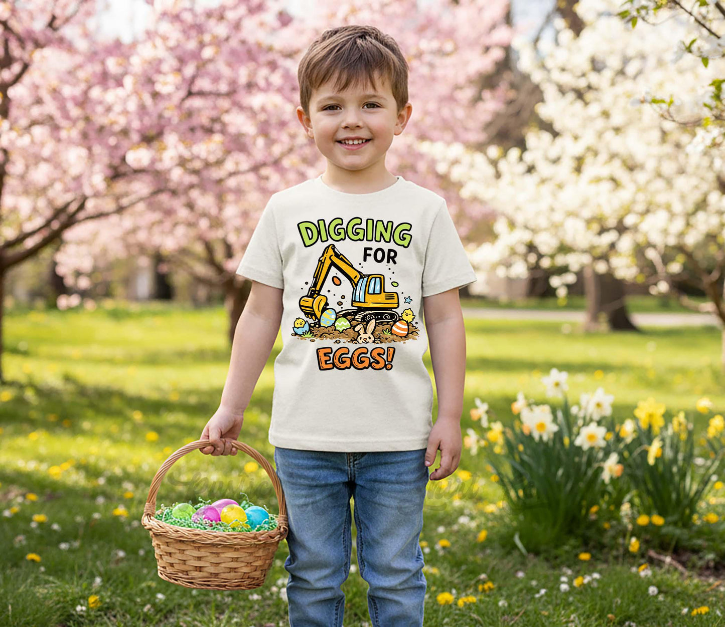 Diggin for Eggs Easter Shirt, Boys Easter T-shirt, Toddler Easter Outfit, Easter Basket Gift