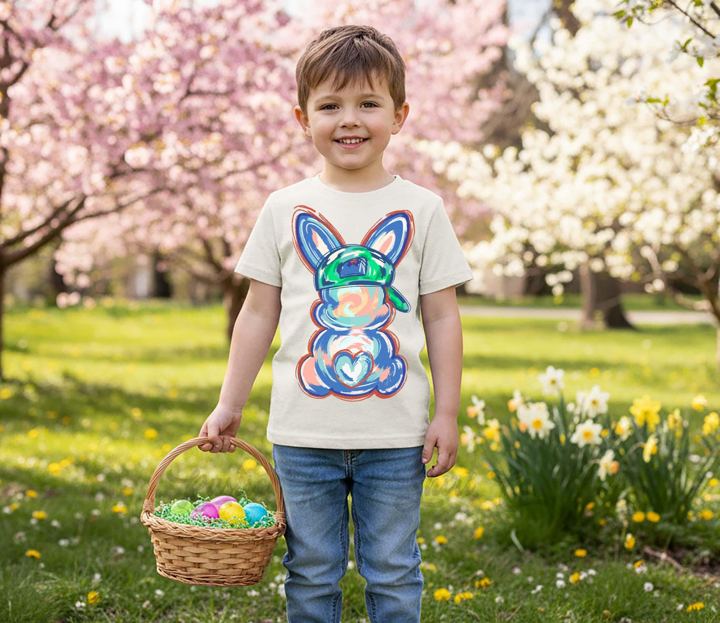 Bunny Easter Shirt, Boys Easter T-shirt, Toddler Easter Outfit, Easter Basket Gift