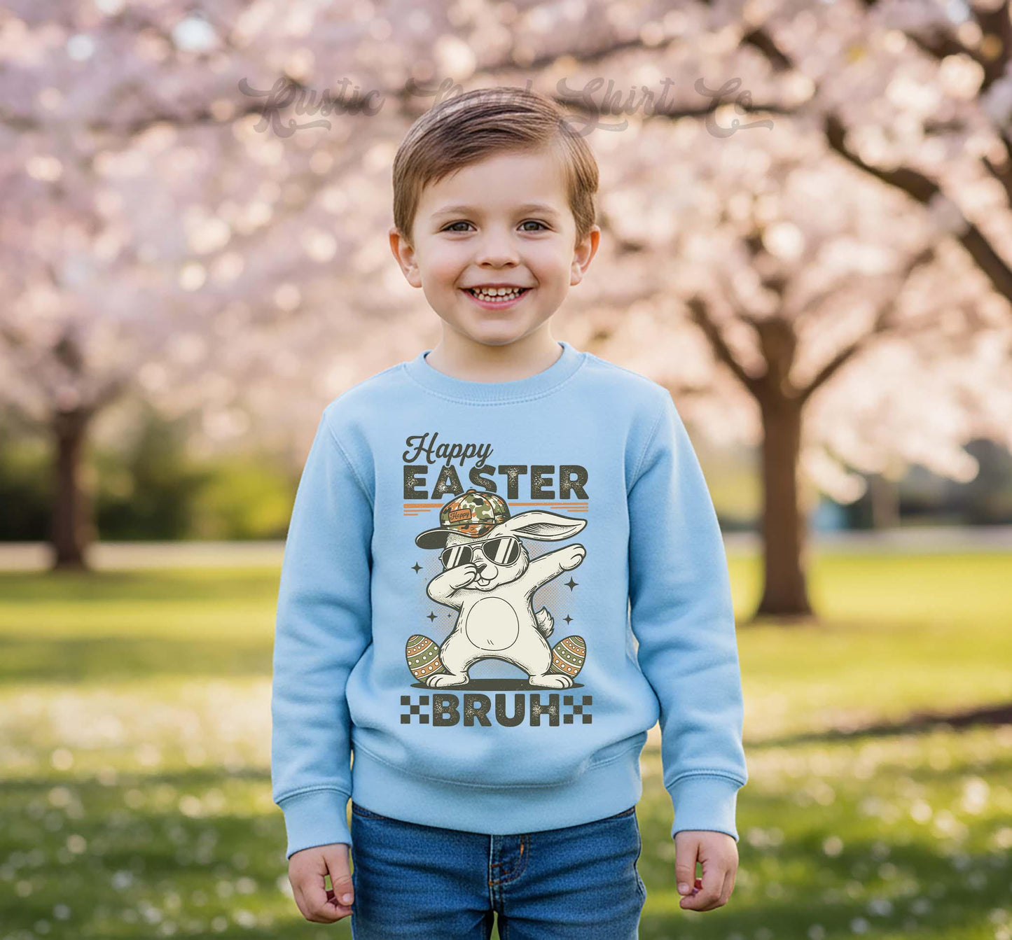 Bruh Boys Easter Sweatshirt, Bunny Sweatshirt, Toddler Easter Outfit, Boy Easter Shirt, Easter Basket Gift