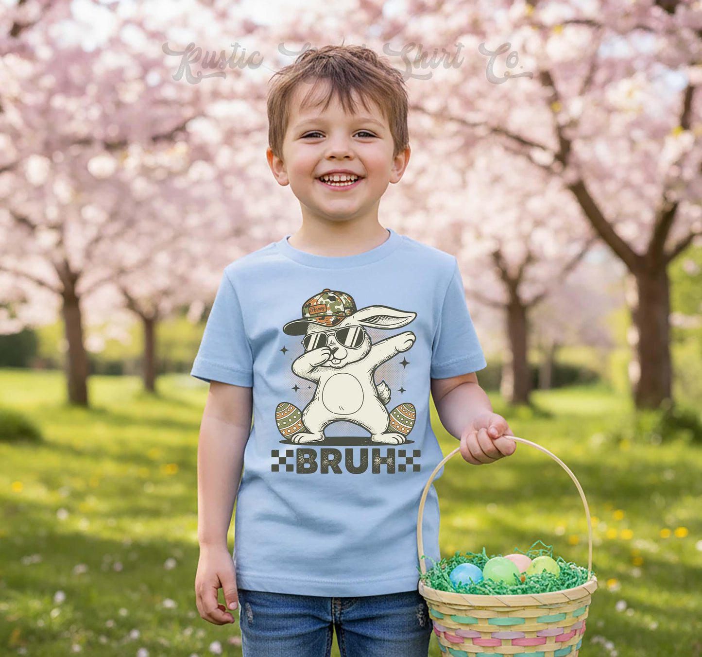 Bruh Boys Easter Shirt, Bunny Easter T-shirt, Toddler Easter Outfit, Easter Basket Gift