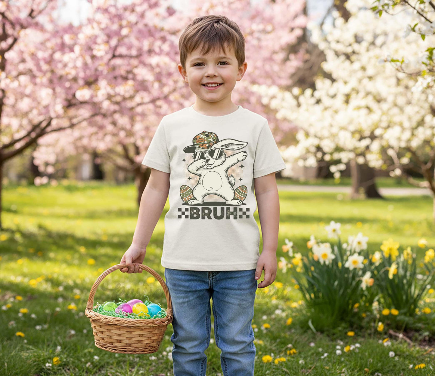 Bruh Boys Easter Shirt, Bunny Easter T-shirt, Toddler Easter Outfit, Easter Basket Gift