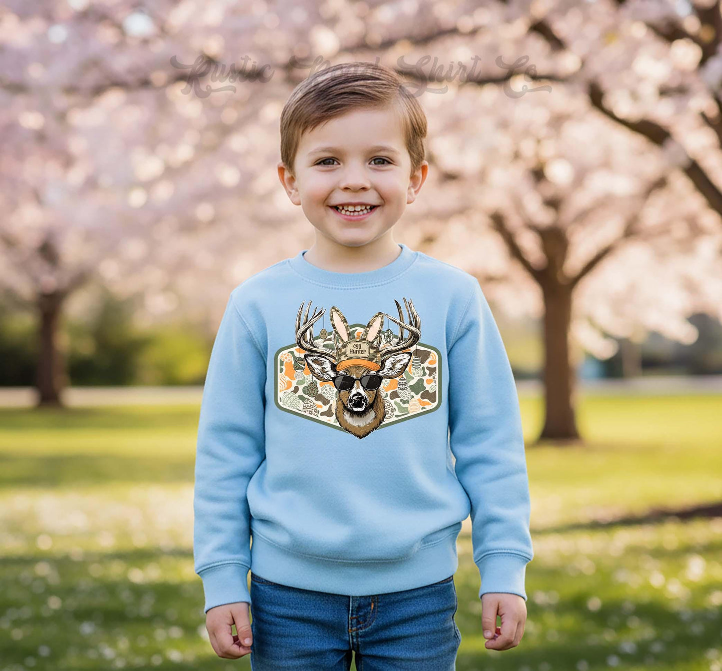 Boys Easter Sweatshirt, Hunting Easter Sweatshirt, Toddler Easter Outfit, Boy Easter Shirt, Easter Basket Gift