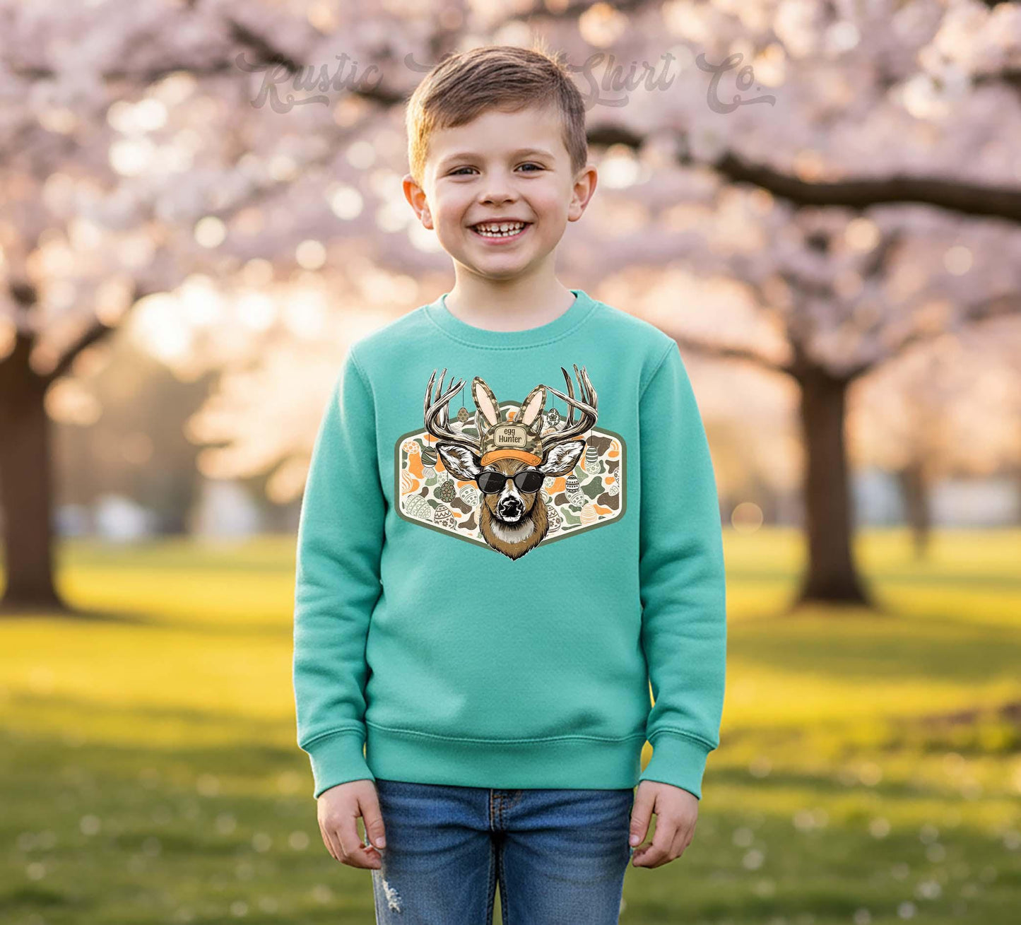 Boys Easter Sweatshirt, Hunting Easter Sweatshirt, Toddler Easter Outfit, Boy Easter Shirt, Easter Basket Gift