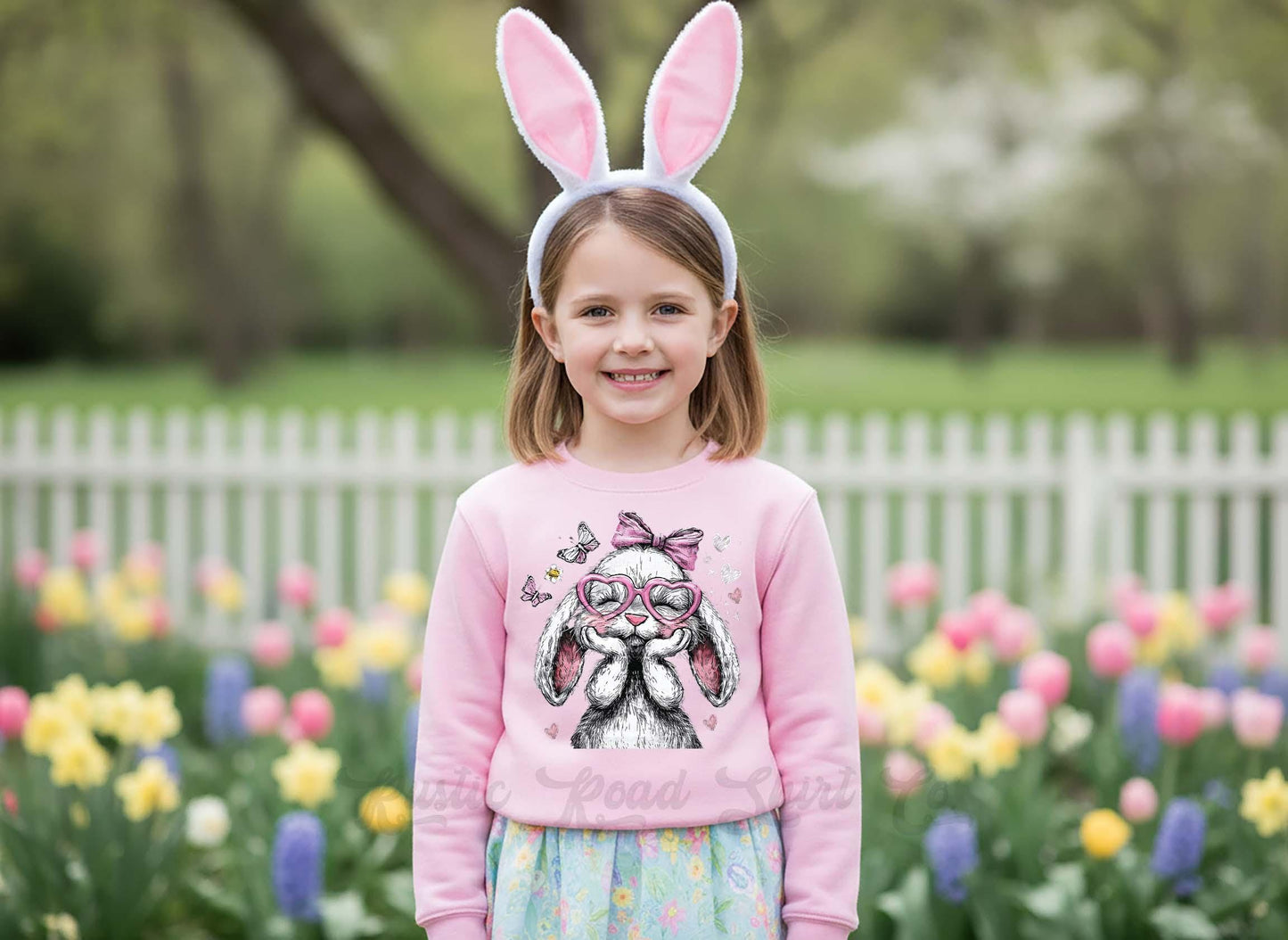 Girls Easter Sweatshirt, Bunny Easter Sweatshirt, Toddler Easter Outfit, Easter Basket Gift