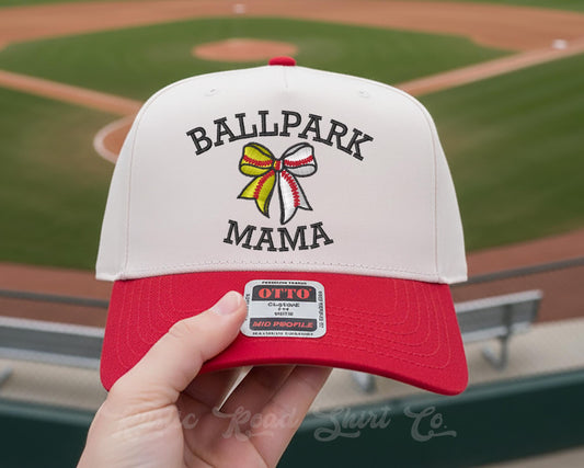 Ballpark Mama Embroidered Trucker Hat, Baseball Hat, Baseball Mom Hat
