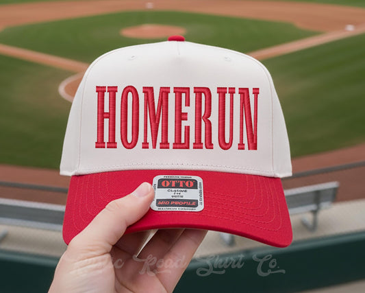 Homerun Embroidered Trucker Hat, Baseball Hat, Baseball Mom Hat