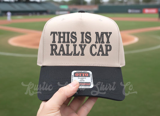 Rally Cap Embroidered Trucker Hat, Baseball Hat, Baseball Mom Hat, Softball Mom Hat