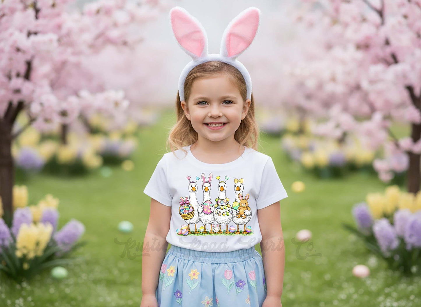 Goose Easter Shirt, Girls Easter T-Shirt, Toddler Easter Outfit, Easter Basket Gift