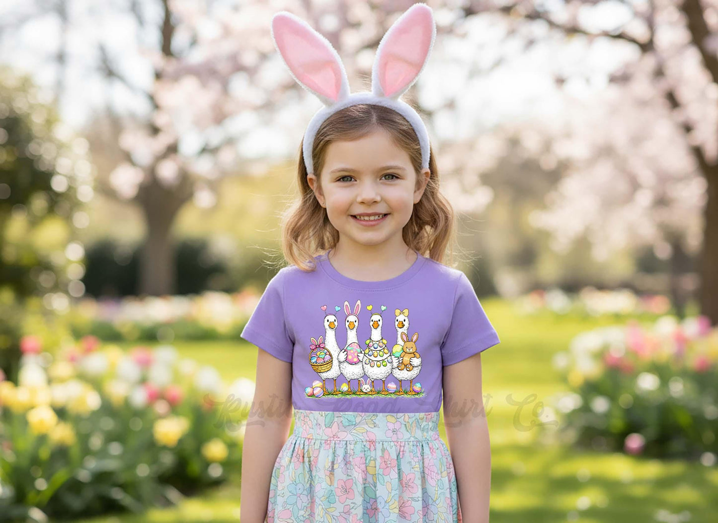 Goose Easter Shirt, Girls Easter T-Shirt, Toddler Easter Outfit, Easter Basket Gift