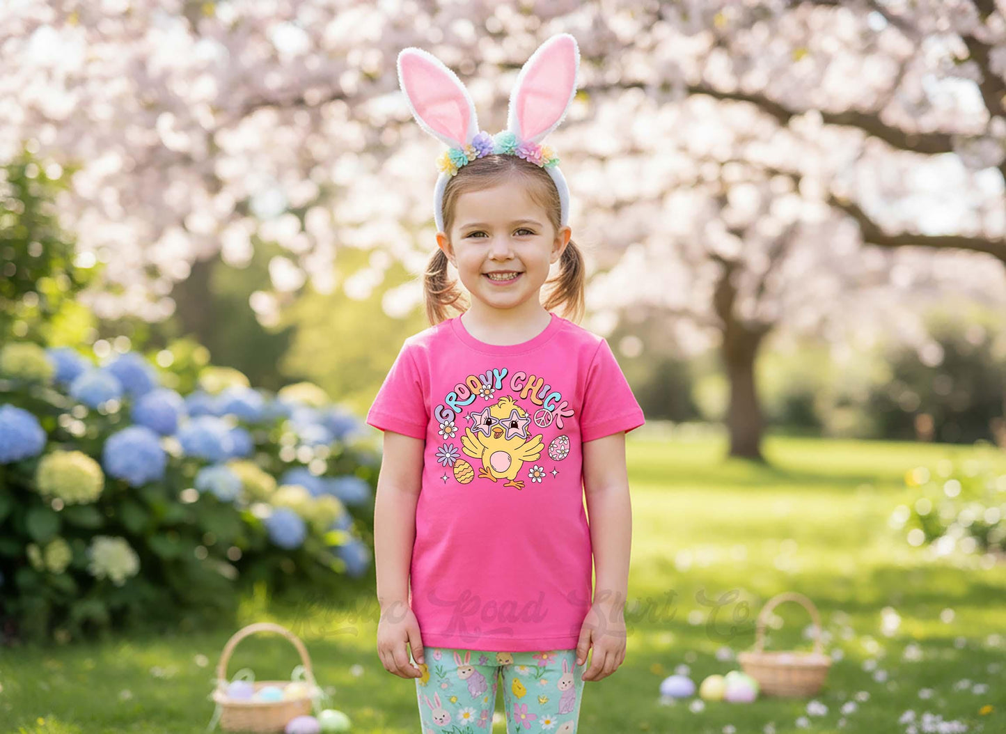Groovy Chick Easter Shirt, Girls Easter T-Shirt, Toddler Easter Outfit, Easter Basket Gift